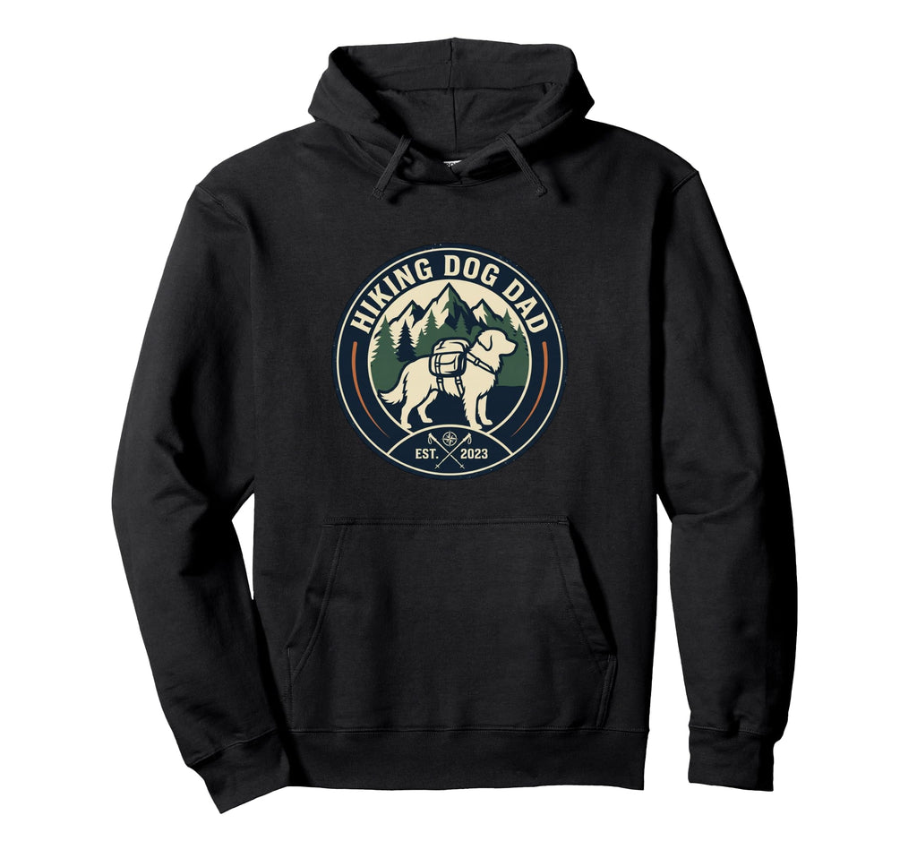 Outdoor Dog Dad Hiking Hoodie - Fun Novelty Design Men Women - T-Shirt, Sweatshirt, Hoodie
