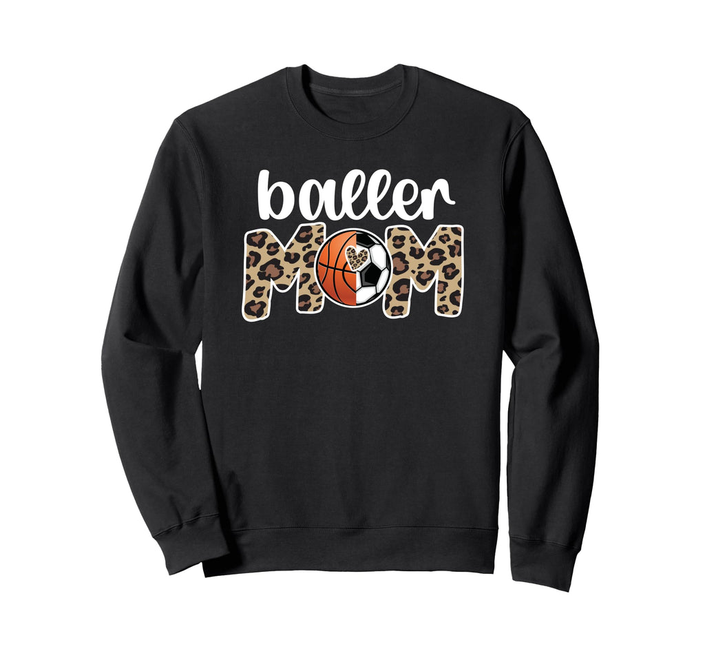 Baller Mom Proud Basketball Sweatshirt - Minimalist Print for Adults - T-Shirt, Sweatshirt, Hoodie