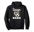 Soccer Nana Leopard Heart Grandma Hoodie - Custom Art Print Unisex - T-Shirt, Sweatshirt, Hoodie