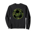 Green Camo Camouflage Soccer Ball Sweatshirt - Trendy Graphic for Adults - T-Shirt, Sweatshirt, Hoodie