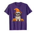 Halloween Witch Hat Pumpkin Dog T-Shirt - Fun Novelty Design for Adults - T-Shirt, Sweatshirt, Hoodie