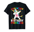 Godfather Birthday Princess Unicorn Dabbing T-Shirt - Graphic Print Unisex - T-Shirt, Sweatshirt, Hoodie