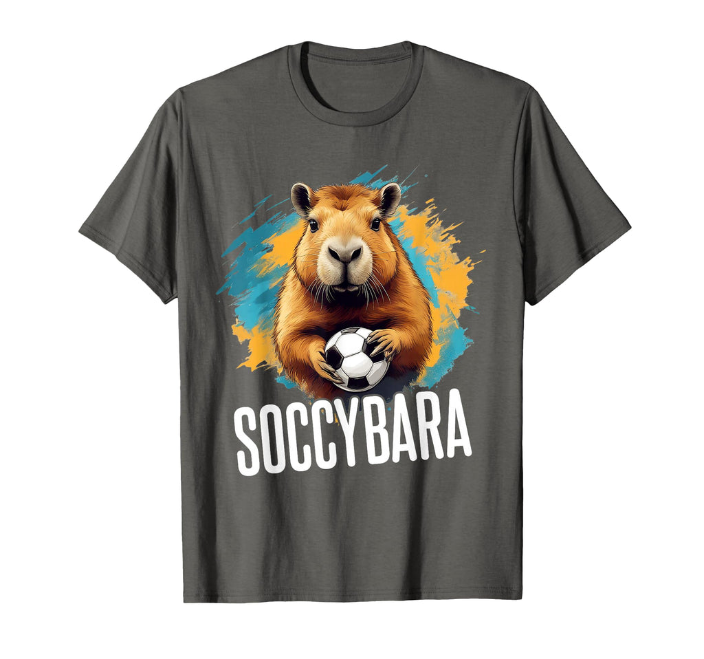 Soccybara Delight Capybara Football T-Shirt - Custom Art Print for Adults - T-Shirt, Sweatshirt, Hoodie