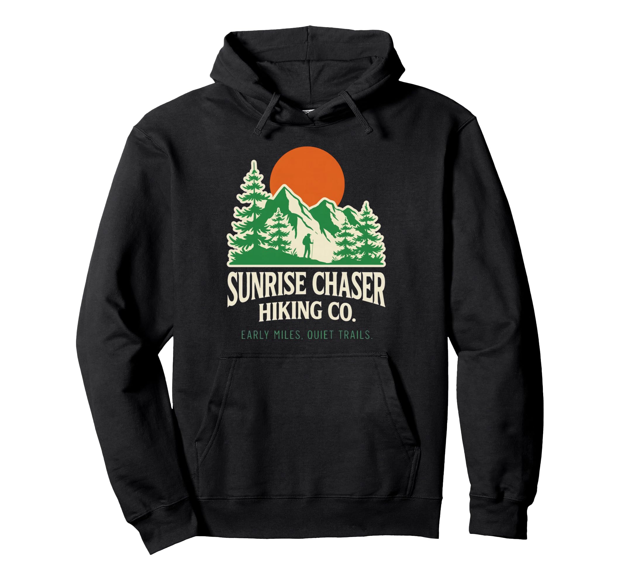 Funny Sunrise Chaser Hiking Mountain Hoodie - Aesthetic Graphic for Adults - T-Shirt, Sweatshirt, Hoodie