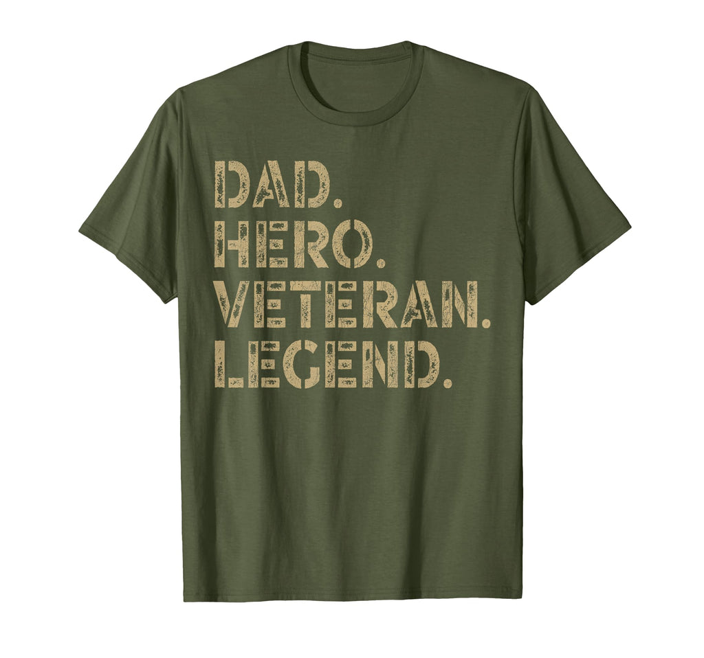 Fathers Day Patriotic Dad Hero Veteran T-Shirt - Graphic Print for Adults - T-Shirt, Sweatshirt, Hoodie