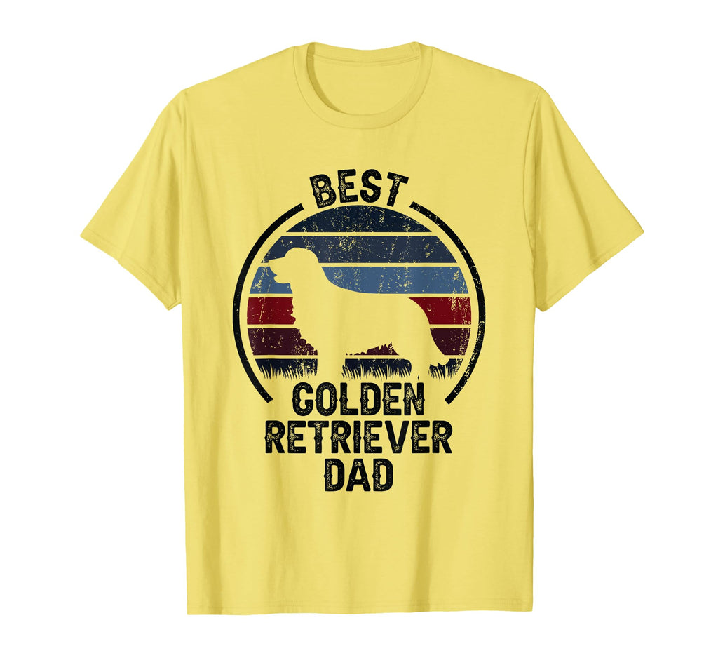 Best Dog Father Dad Golden Retriever T-Shirt - Custom Art Print Men Women - T-Shirt, Sweatshirt, Hoodie