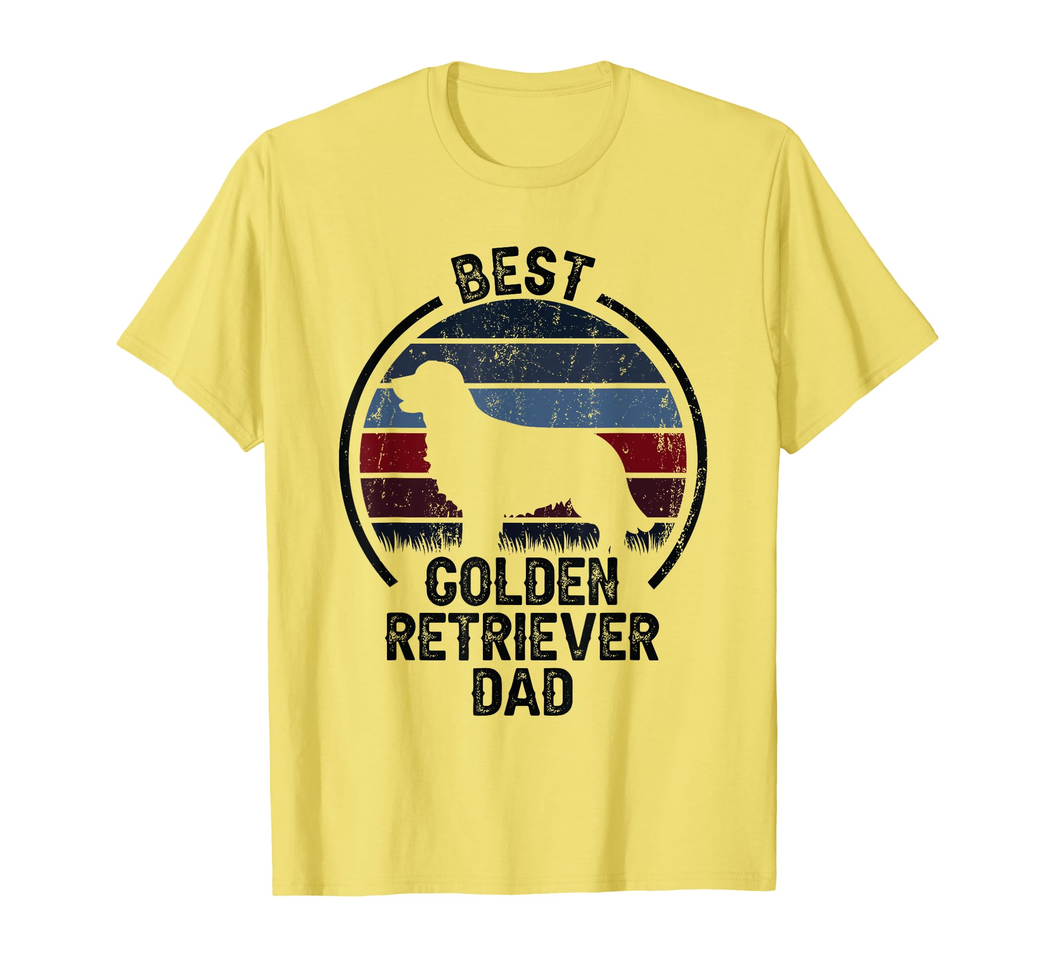 Best Dog Father Dad Golden Retriever T-Shirt - Custom Art Print Men Women - T-Shirt, Sweatshirt, Hoodie