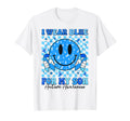 I Wear Blue My Son Autism Awareness T-Shirt - Minimalist Print for Adults - T-Shirt, Sweatshirt, Hoodie