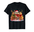Capybara Santa Hat Reindeer Holiday T-Shirt - Novelty Apparel for Adults - T-Shirt, Sweatshirt, Hoodie