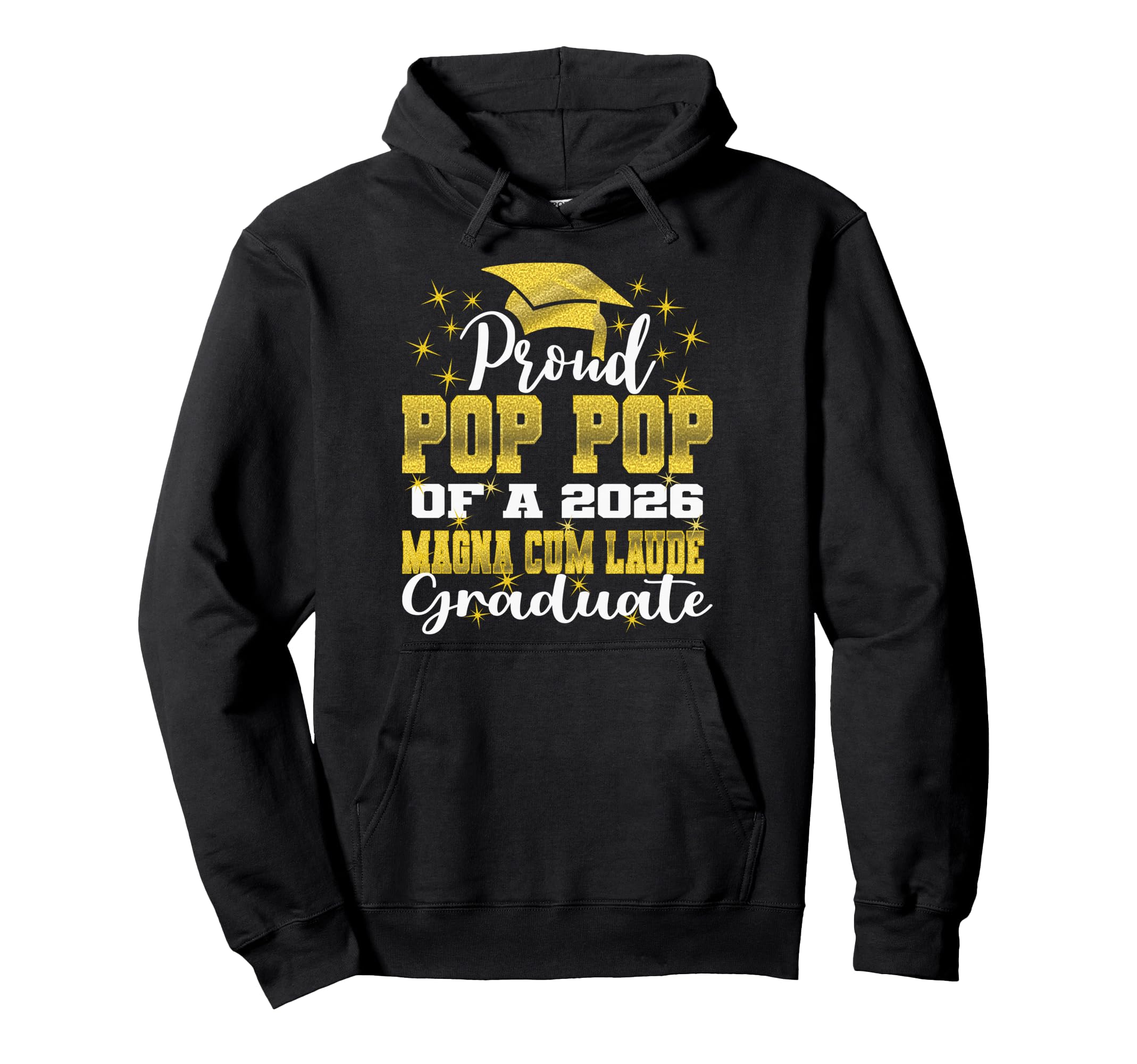 Proud Pop Pop 2026 Magna Cum Laude Hoodie - Minimalist Print for Adults - T-Shirt, Sweatshirt, Hoodie