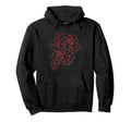 Red Rose Outline Flower Floral Gift Hoodie - Aesthetic Graphic for Adults - T-Shirt, Sweatshirt, Hoodie