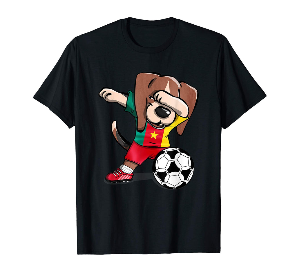 Dabbing Beagle Dog Cameroon Football T-Shirt - Novelty Apparel Men Women - T-Shirt, Sweatshirt, Hoodie