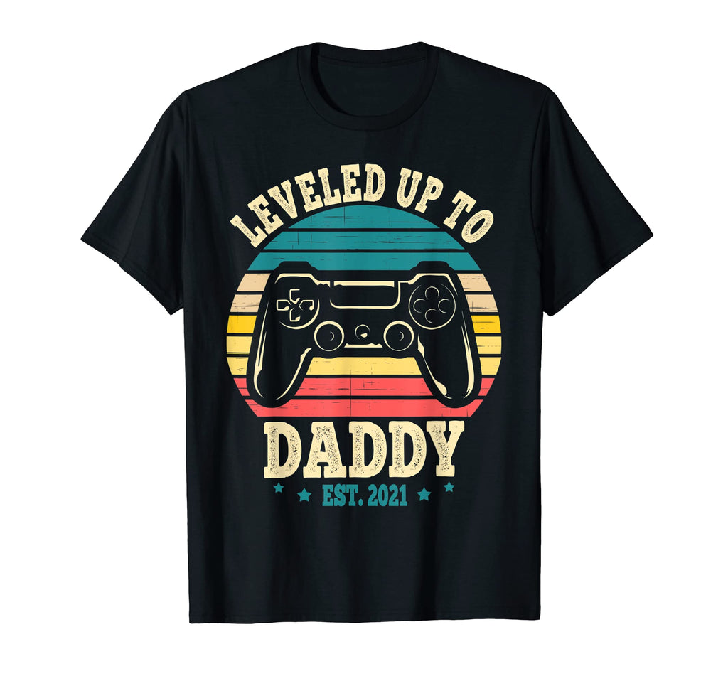 Leveled Up To Daddy Est 2021 New T-Shirt - Unique Graphic for Adults - T-Shirt, Sweatshirt, Hoodie