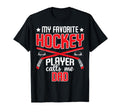 My Favorite Hockey Player Calls Me Dad T-Shirt - Unique Graphic for Adults - T-Shirt, Sweatshirt, Hoodie