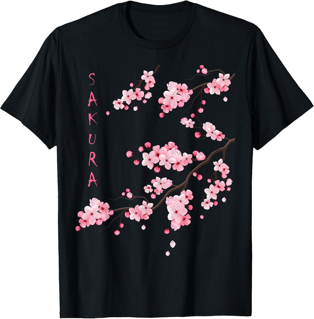 Vintage Sakura Cherry Blossom Japanese Graphical Art - Adult & Kids T-Shirts, Sweatshirts & Hoodies apparel design preview 1