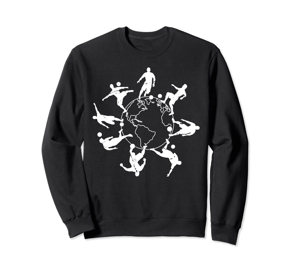 Soccer Player Earth Soccer Lover Sweatshirt - Graphic Print for Adults - T-Shirt, Sweatshirt, Hoodie