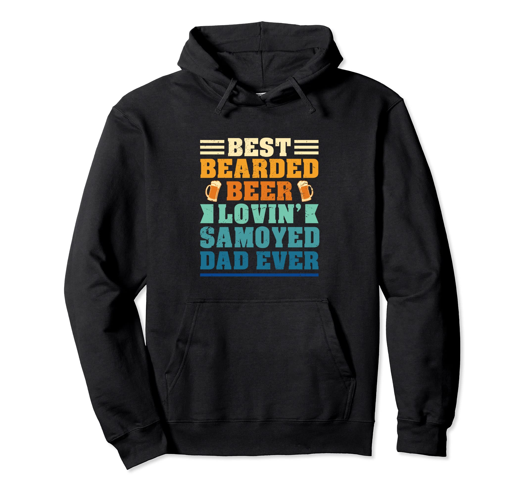 Best Bearded Beer Lovin Samoyed Dad Funny Hoodie - Graphic Print Unisex - T-Shirt, Sweatshirt, Hoodie