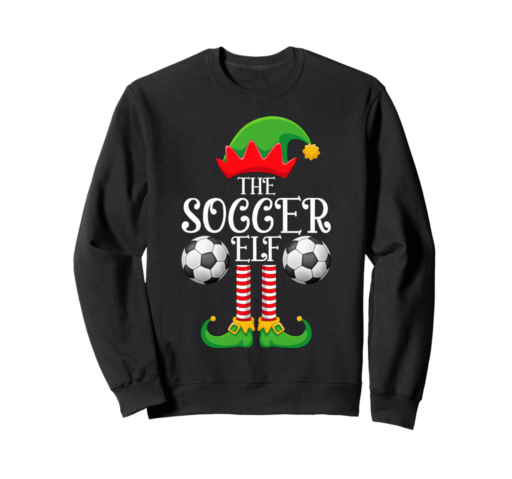 Soccer Elf Family Matching Funny Sweatshirt - Unique Graphic for Adults - T-Shirt, Sweatshirt, Hoodie