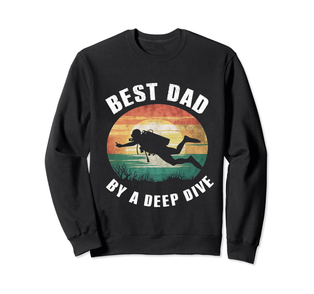 Funny Best Dad Scuba Diving Sweatshirt - Minimalist Print Men Women - T-Shirt, Sweatshirt, Hoodie