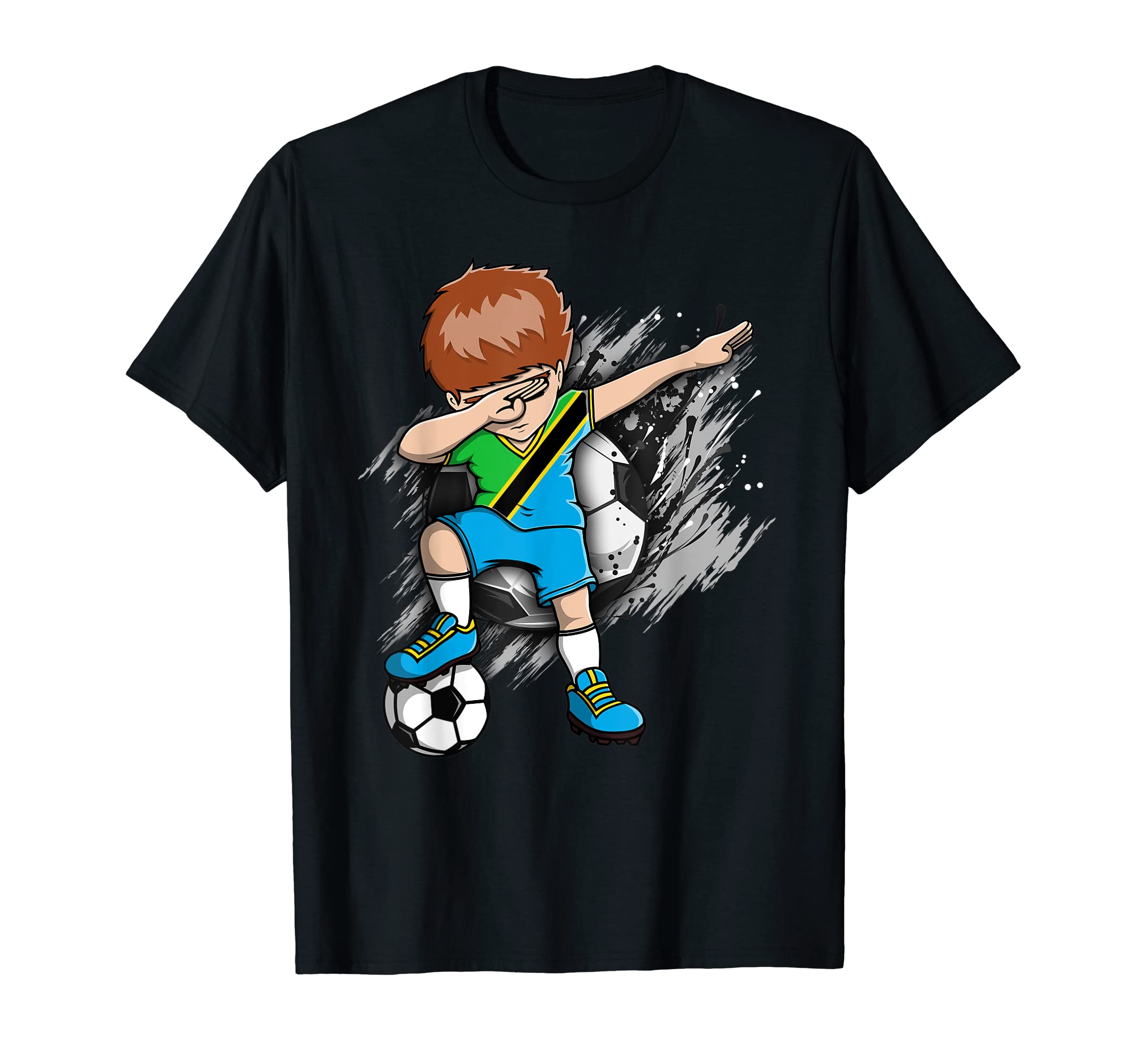 Dabbing Soccer Tanzania Jersey T-Shirt - Aesthetic Graphic Unisex - T-Shirt, Sweatshirt, Hoodie