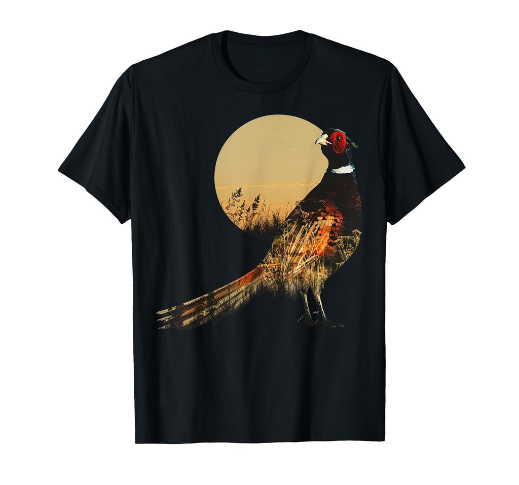 Grasslands Agricultural Fields Pheasant T-Shirt - Trendy Graphic Unisex - T-Shirt, Sweatshirt, Hoodie