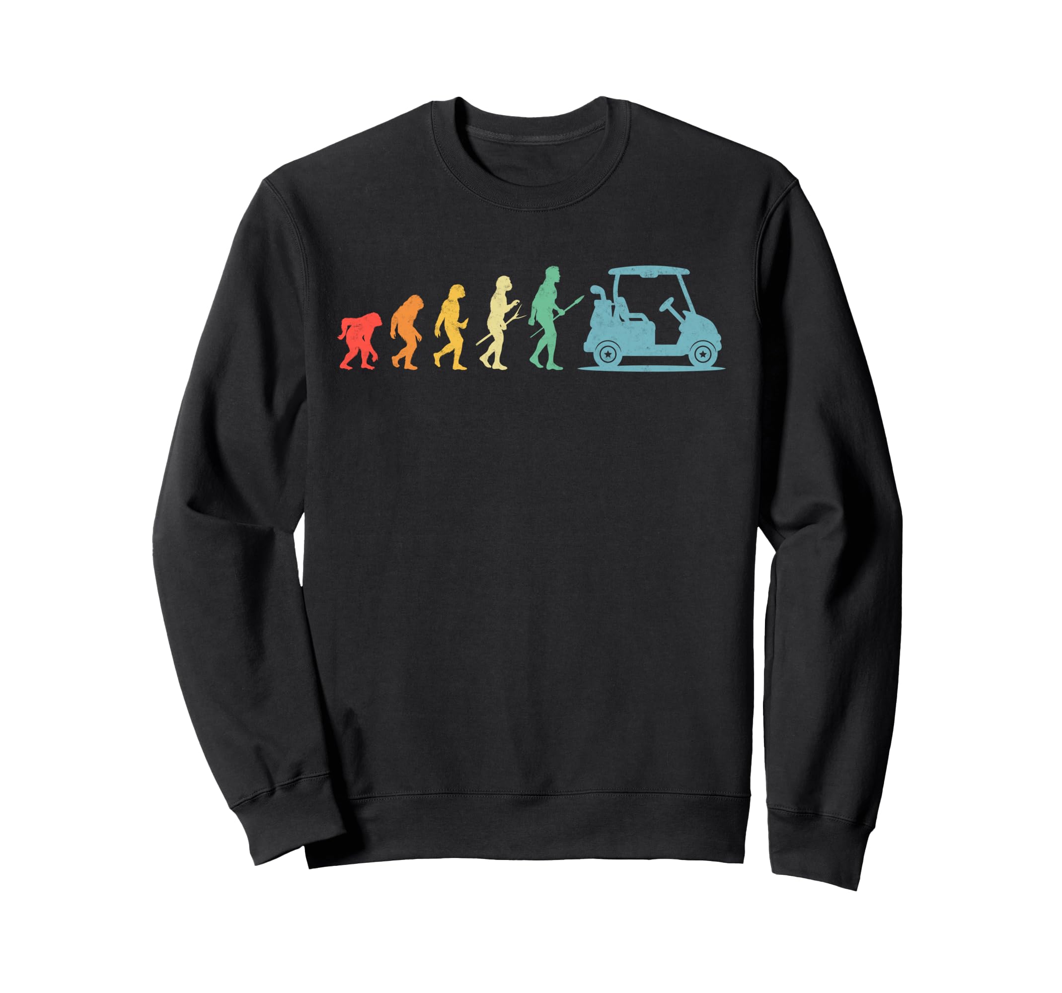 Evolution Golf Cart Player Vibes Sweatshirt - Novelty Apparel Unisex - T-Shirt, Sweatshirt, Hoodie