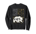 Mens Papa Bear Camouflage Usa American Sweatshirt - Novelty Apparel Unisex - T-Shirt, Sweatshirt, Hoodie
