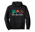 Soccer Tie Dye Peace Love Soccer Hoodie - Minimalist Print for Adults - T-Shirt, Sweatshirt, Hoodie