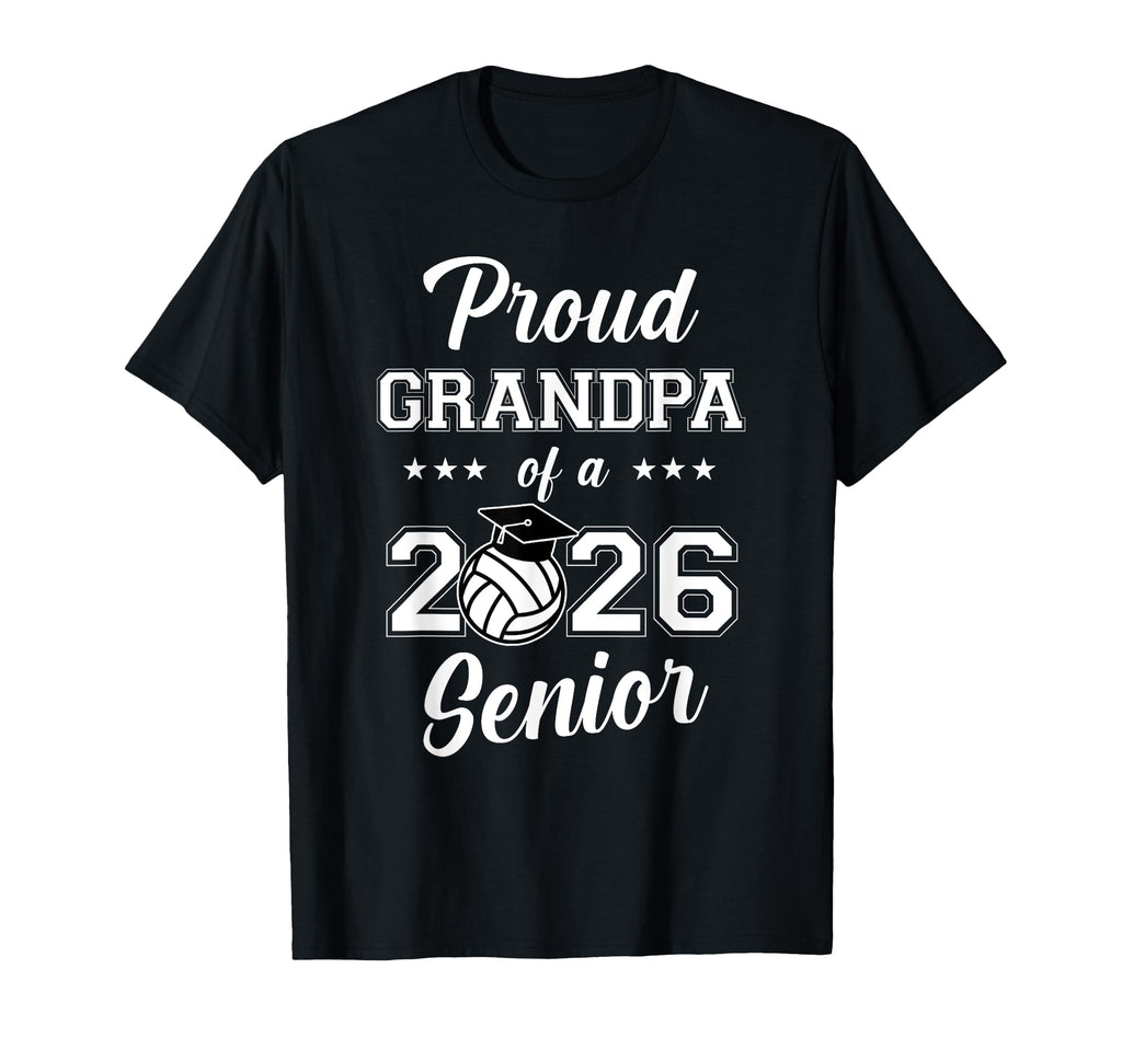 Proud Grandpa 2026 Senior Volleyball T-Shirt - Custom Art Print for Adults - T-Shirt, Sweatshirt, Hoodie