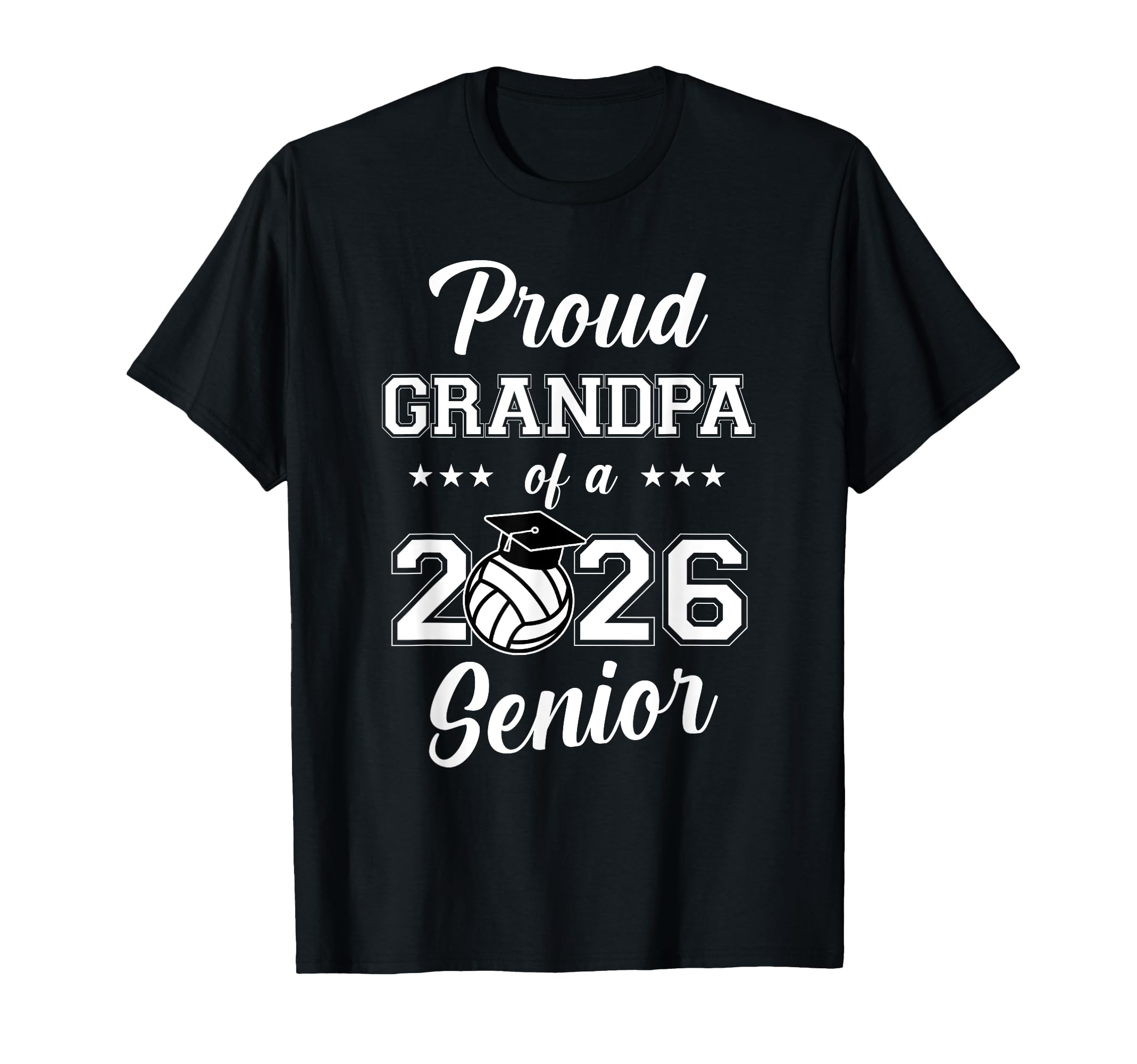 Proud Grandpa 2026 Senior Volleyball T-Shirt - Custom Art Print for Adults - T-Shirt, Sweatshirt, Hoodie