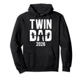 Twin Dad Twins Est 2026 Promoted To Hoodie - Minimalist Print Men Women - T-Shirt, Sweatshirt, Hoodie