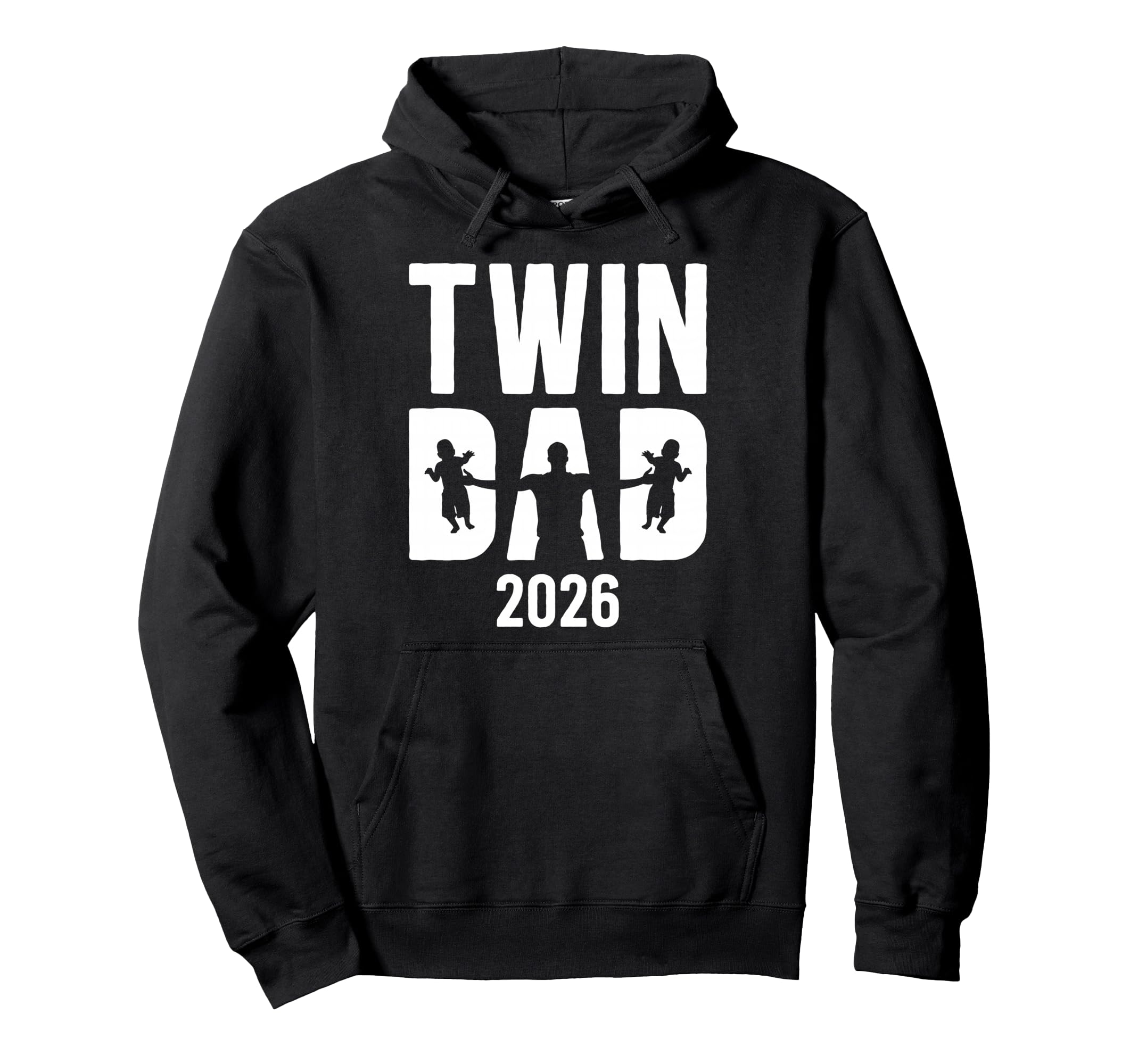 Twin Dad Twins Est 2026 Promoted To Hoodie - Minimalist Print Men Women - T-Shirt, Sweatshirt, Hoodie