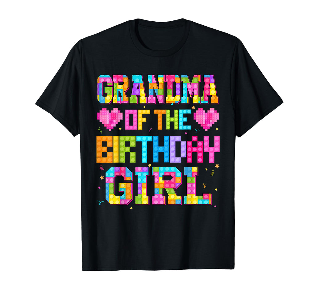 Grandma Birthday Build Brick Family T-Shirt - Casual Everyday Wear Unisex - T-Shirt, Sweatshirt, Hoodie