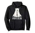 Papa Bear Polar Bear Winter Bear Hoodie - Minimalist Print for Adults - T-Shirt, Sweatshirt, Hoodie