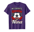 My Favorite Goalie Calls Me Nina T-Shirt - Minimalist Print Men Women - T-Shirt, Sweatshirt, Hoodie