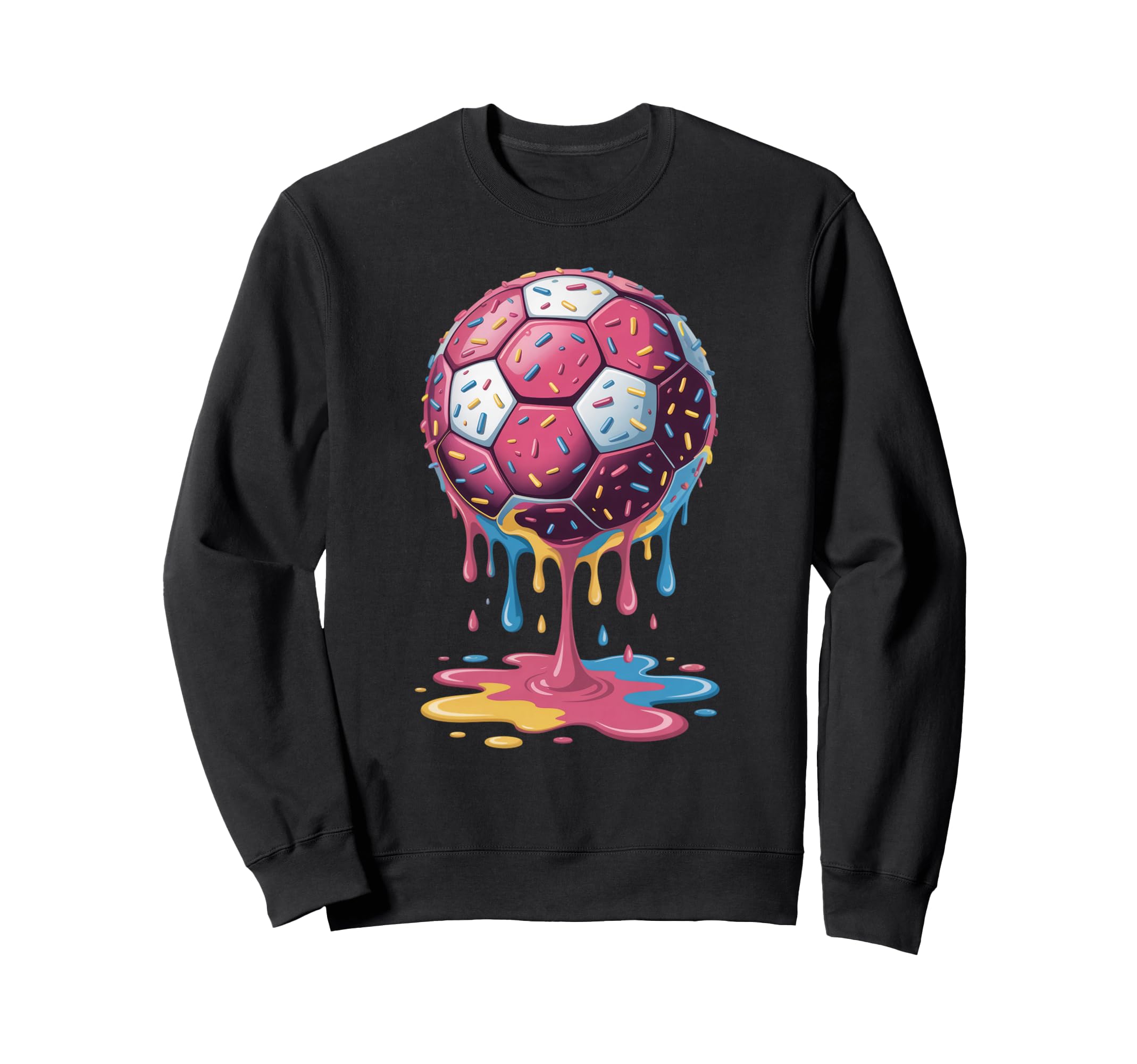 Soccer Ball Drip Ice Cream Drip Game Sweatshirt - Minimalist Print Unisex - T-Shirt, Sweatshirt, Hoodie
