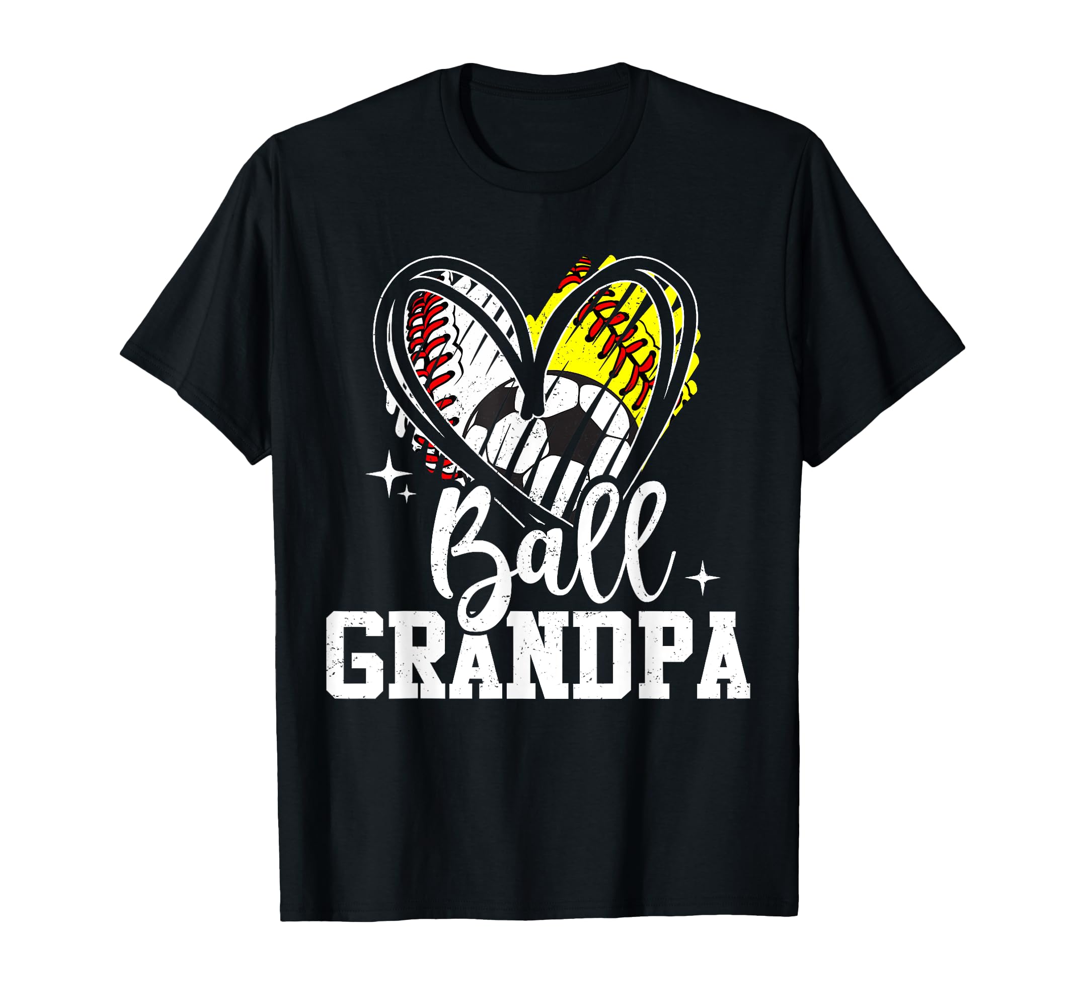 Ball Grandpa Baseball Softball Soccer T-Shirt - Aesthetic Graphic Unisex - T-Shirt, Sweatshirt, Hoodie