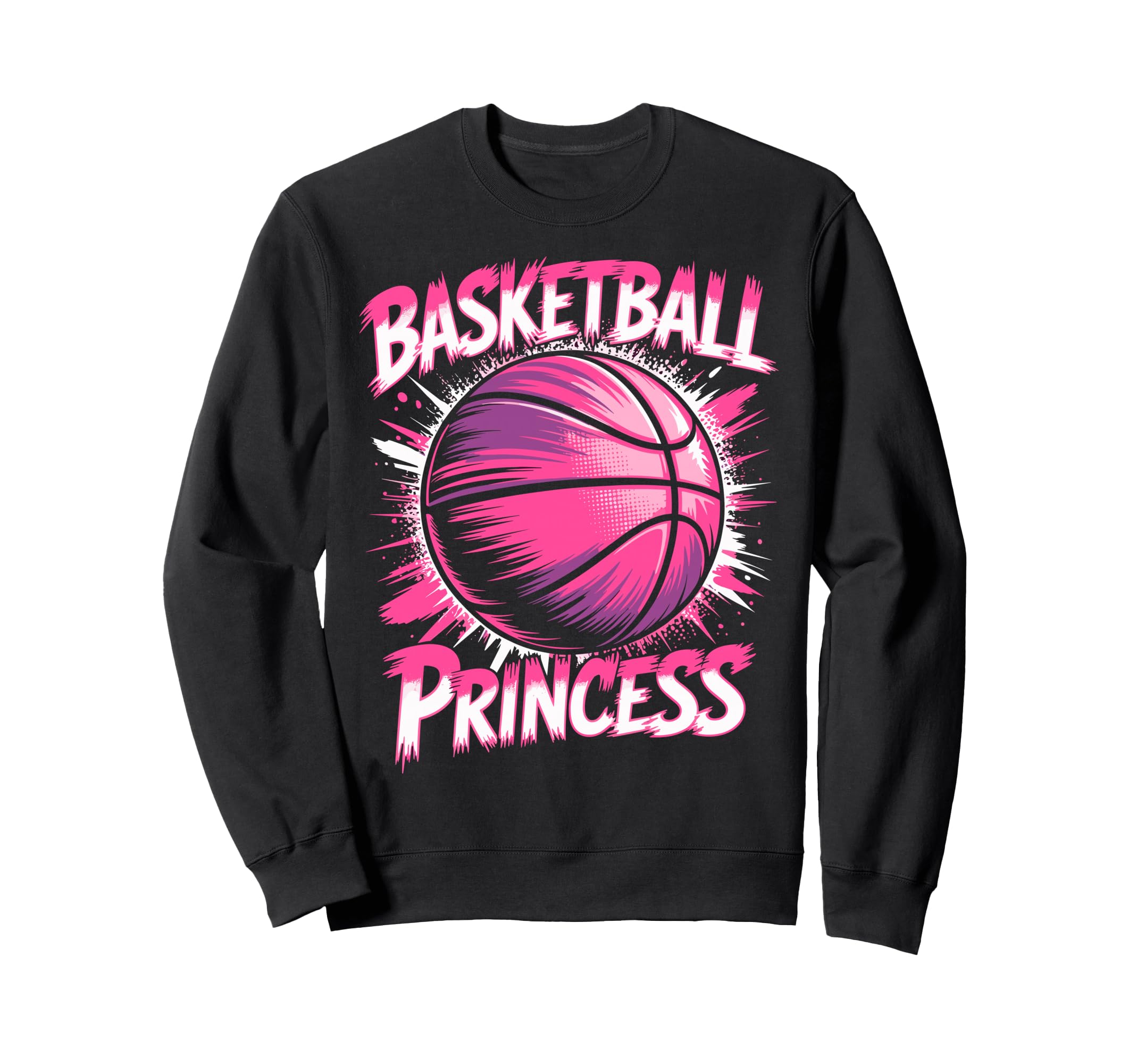 Basketball Princess Basketball Sweatshirt - Unique Graphic Men Women - T-Shirt, Sweatshirt, Hoodie