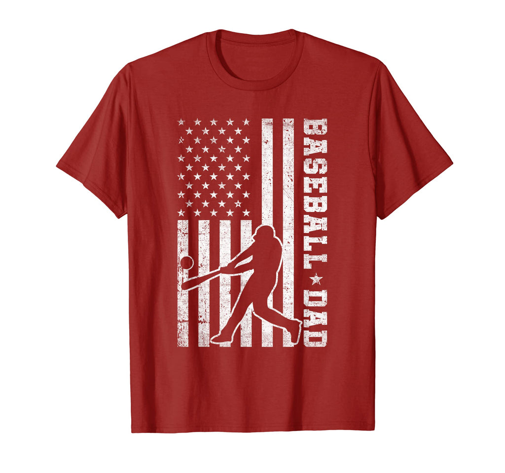 Mens Patriotic Baseball Dad Coach T-Shirt - Trendy Graphic Men Women - T-Shirt, Sweatshirt, Hoodie