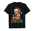 Gamer Gingerbread Bruh Santa Hat Gaming T-Shirt - Trendy Graphic for Adults - T-Shirt, Sweatshirt, Hoodie