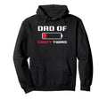 Fathers Day Humorous Dad Crazy Twins Hoodie - Fun Novelty Design Men Women - T-Shirt, Sweatshirt, Hoodie