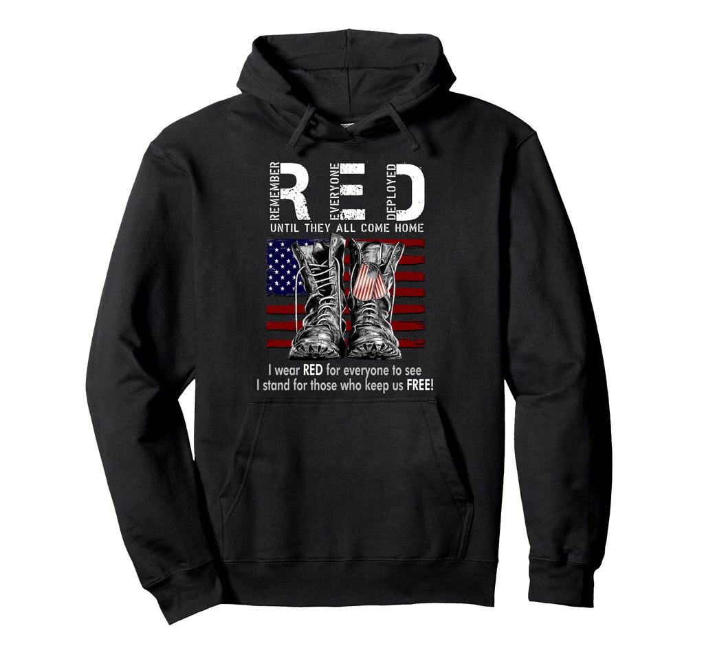 R E D Friday Military Remember Everyone Hoodie - Novelty Apparel Unisex - T-Shirt, Sweatshirt, Hoodie