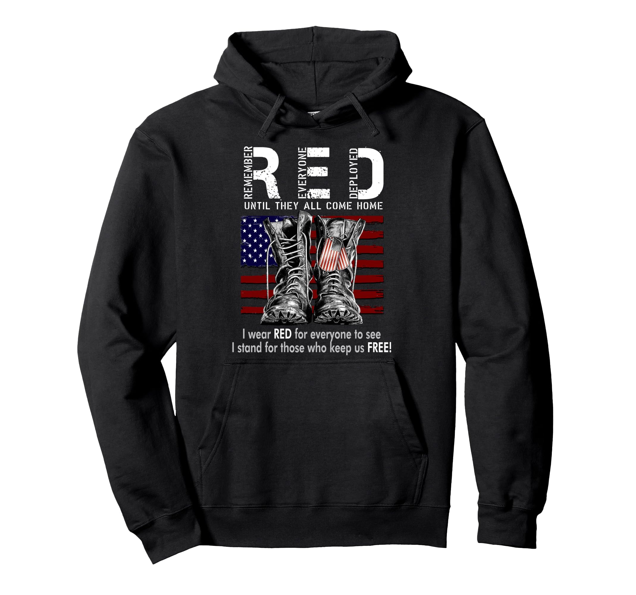 R E D Friday Military Remember Everyone Hoodie - Novelty Apparel Unisex - T-Shirt, Sweatshirt, Hoodie