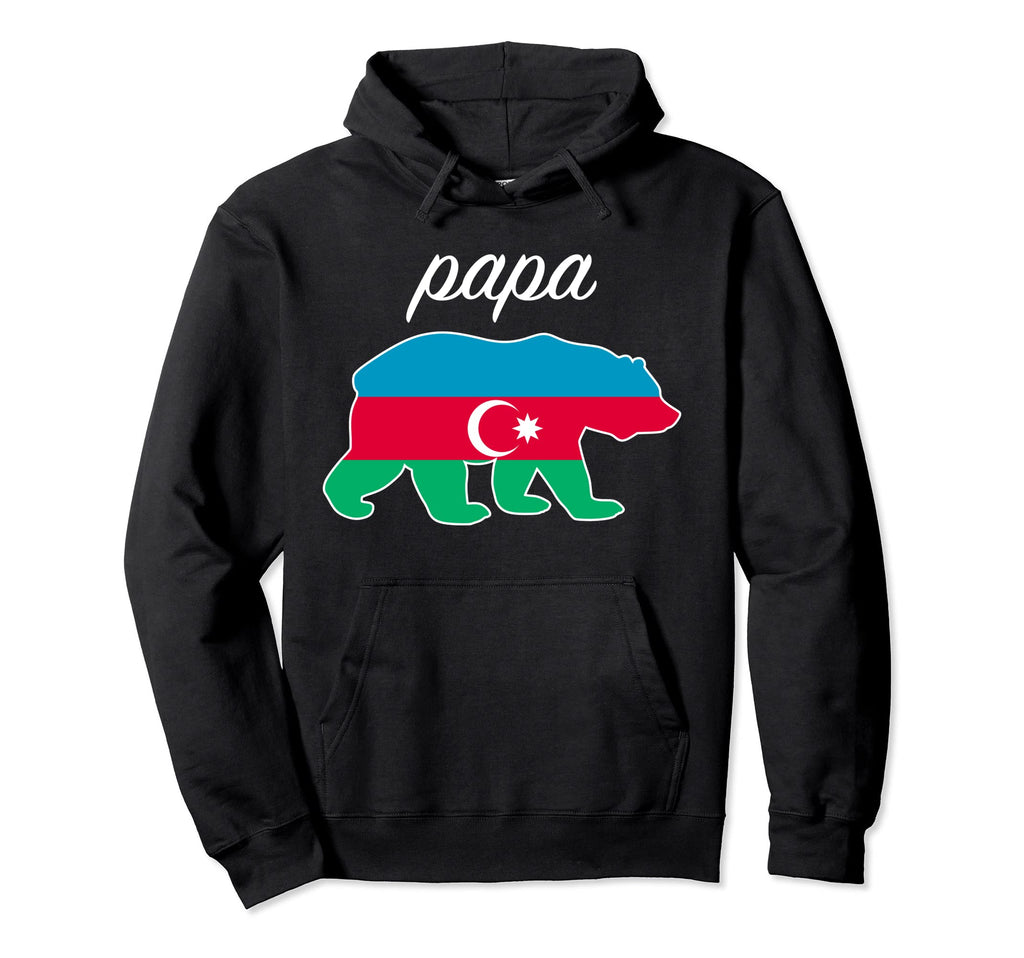 Papa Bear Azerbaijan Flag Azerbaijani Hoodie - Streetwear Style Men Women - T-Shirt, Sweatshirt, Hoodie