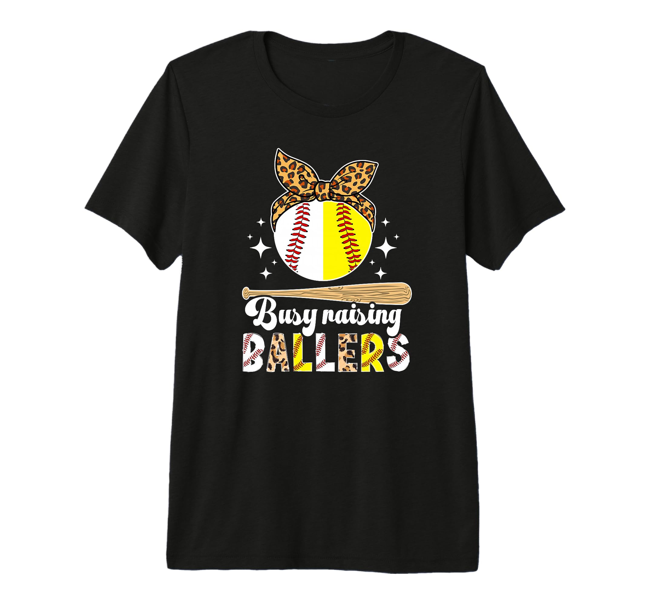 Busy Raising Ballers Baseball Softball T-Shirt - Trendy Graphic for Adults - T-Shirt, Sweatshirt, Hoodie