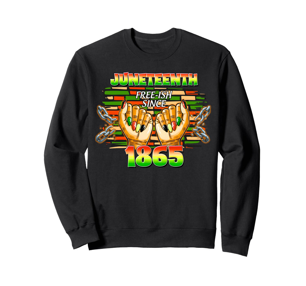 Juneteenth Melanin Black Dad Brown Sweatshirt - Graphic Print for Adults - T-Shirt, Sweatshirt, Hoodie