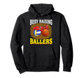 Busy Raising Ballers Volleyball Hoodie - Aesthetic Graphic for Adults - T-Shirt, Sweatshirt, Hoodie