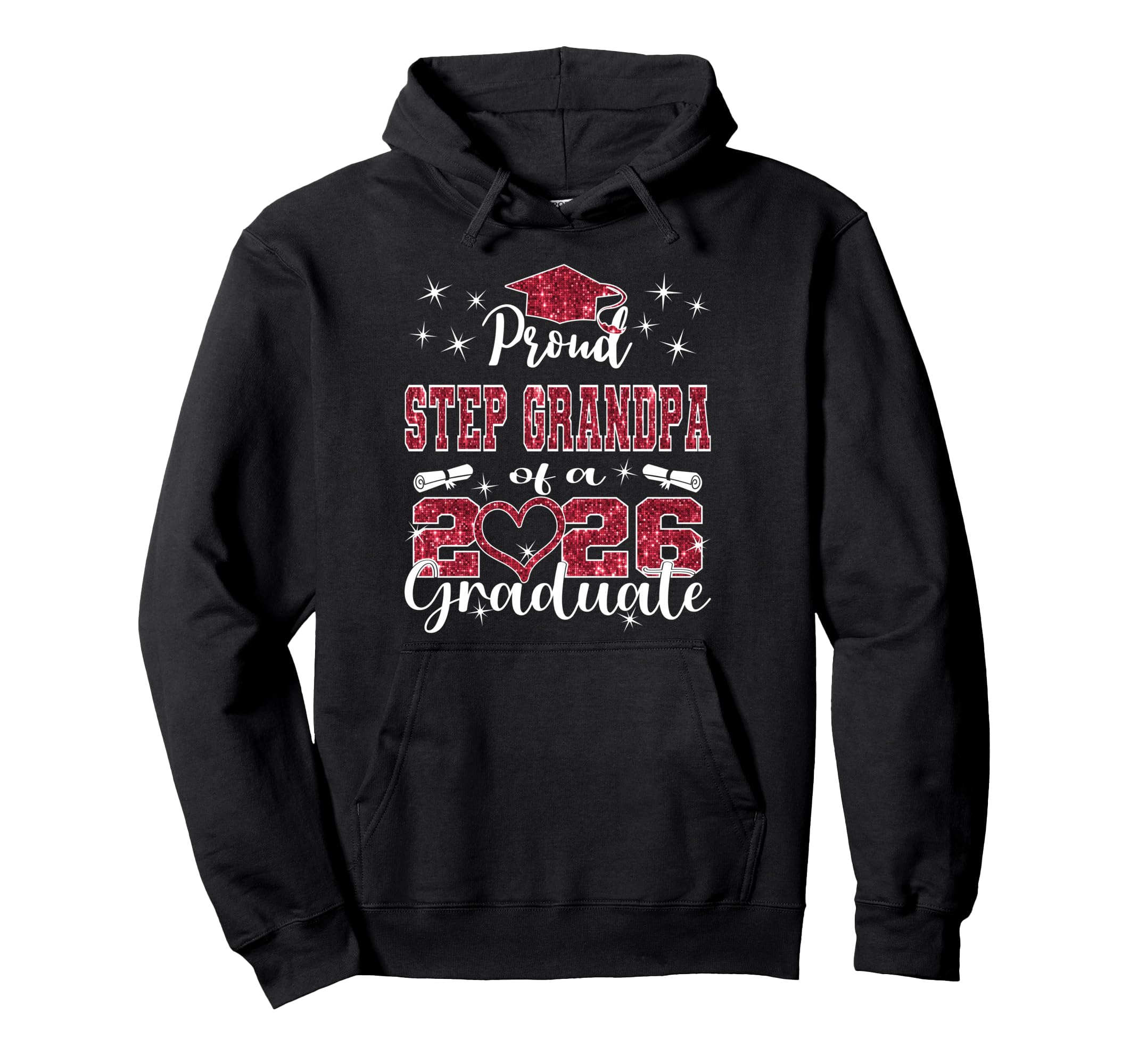 Super Proud Step Grandpa 2026 Hoodie - Fun Novelty Design for Adults - T-Shirt, Sweatshirt, Hoodie