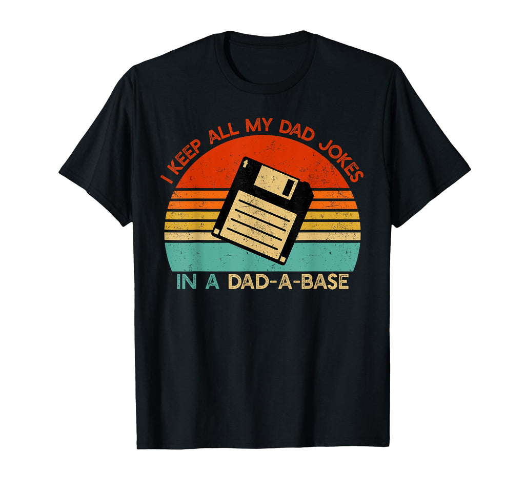 I Keep All My Dad Jokes Dad Base T-Shirt - Minimalist Print for Adults - T-Shirt, Sweatshirt, Hoodie