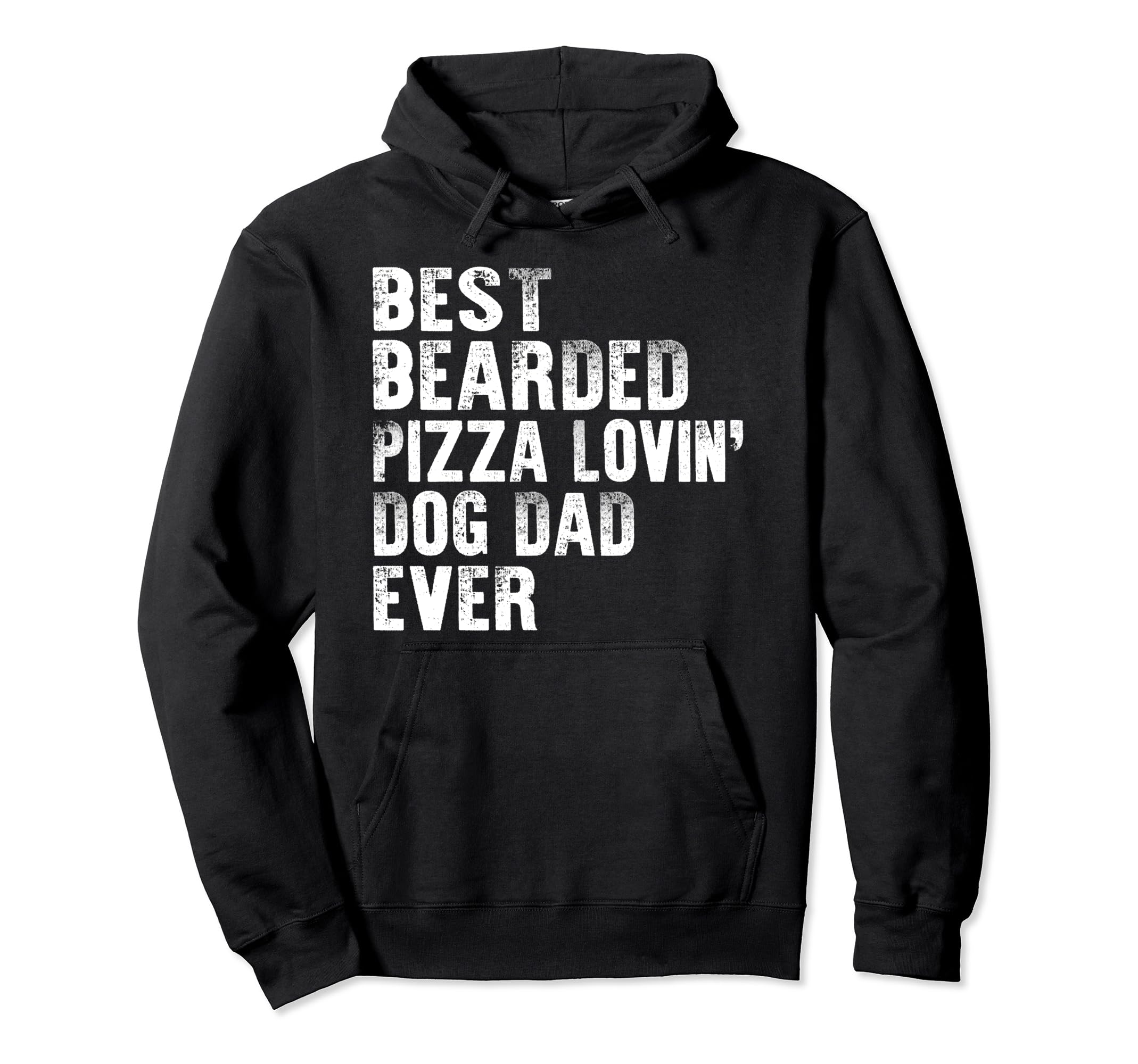Italian Food Bearded Dog Dad Pizza Hoodie - Fun Novelty Design for Adults - T-Shirt, Sweatshirt, Hoodie